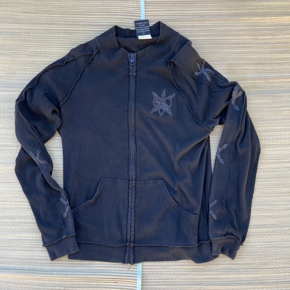 Rock n roll zip sweater jacket lightweight S
